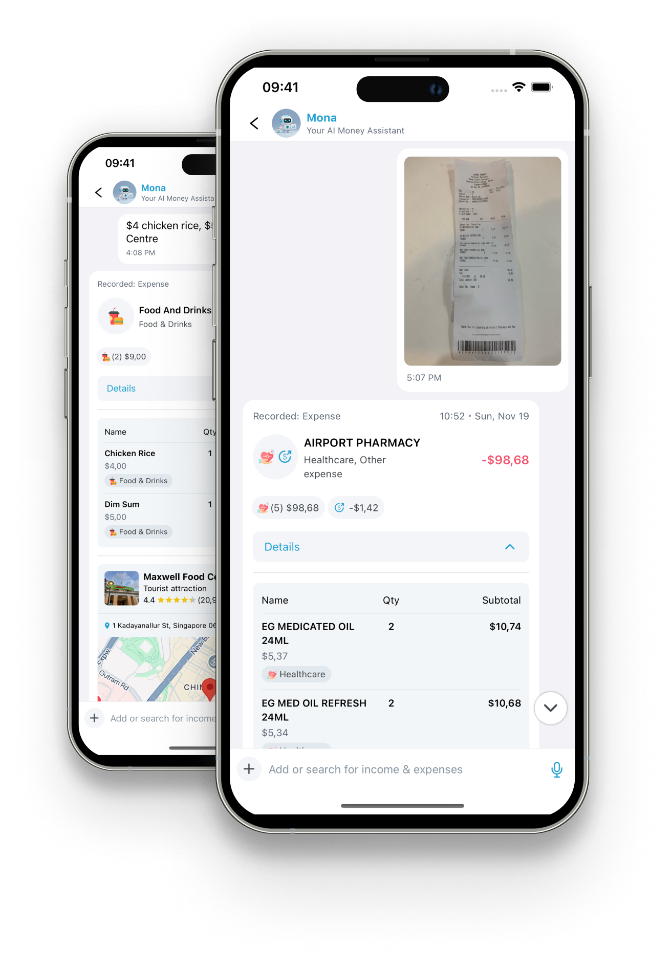 MoneyTracker AI - Mona AI Assistant and Receipt Scanning