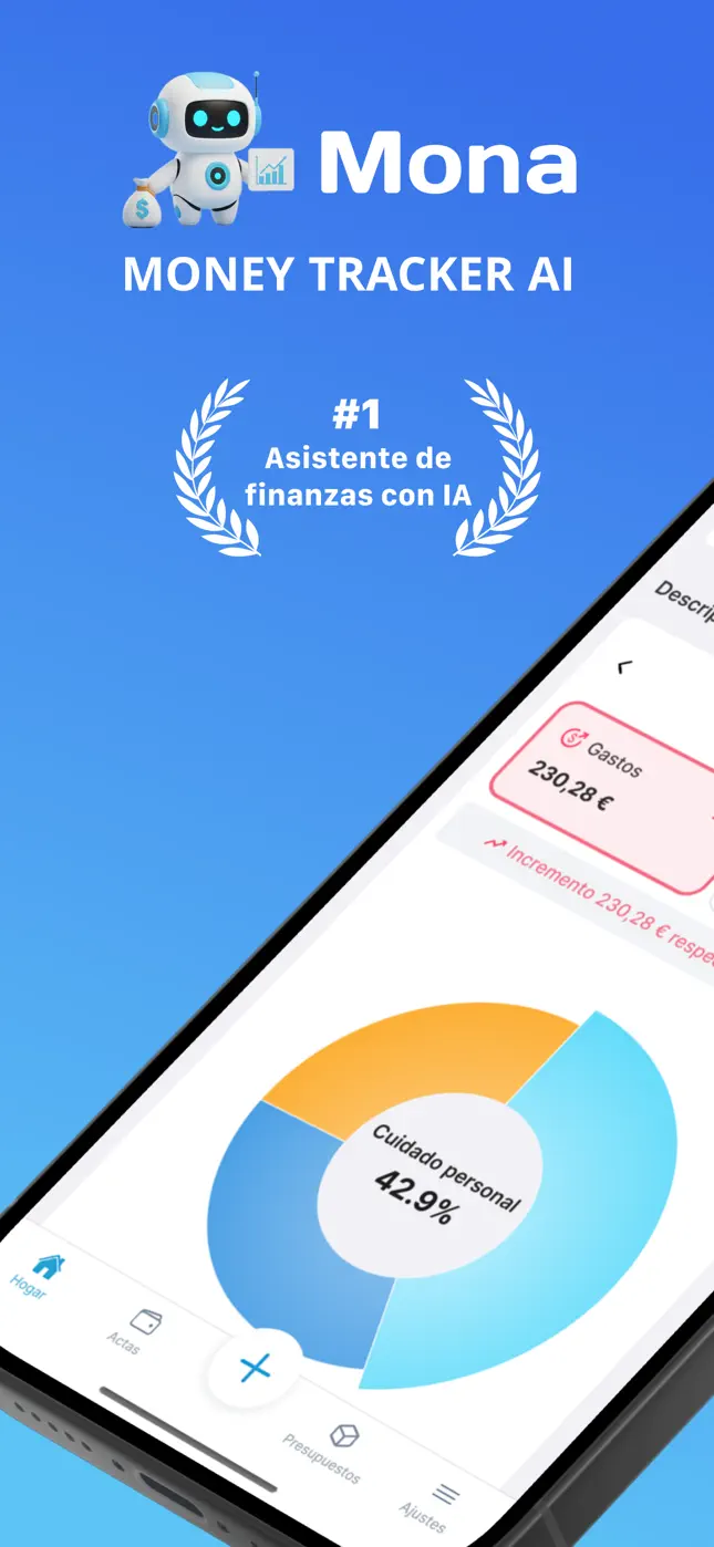 Mona AI: resumen del asistente financiero de IA n.º 1 con gráfico de gastos